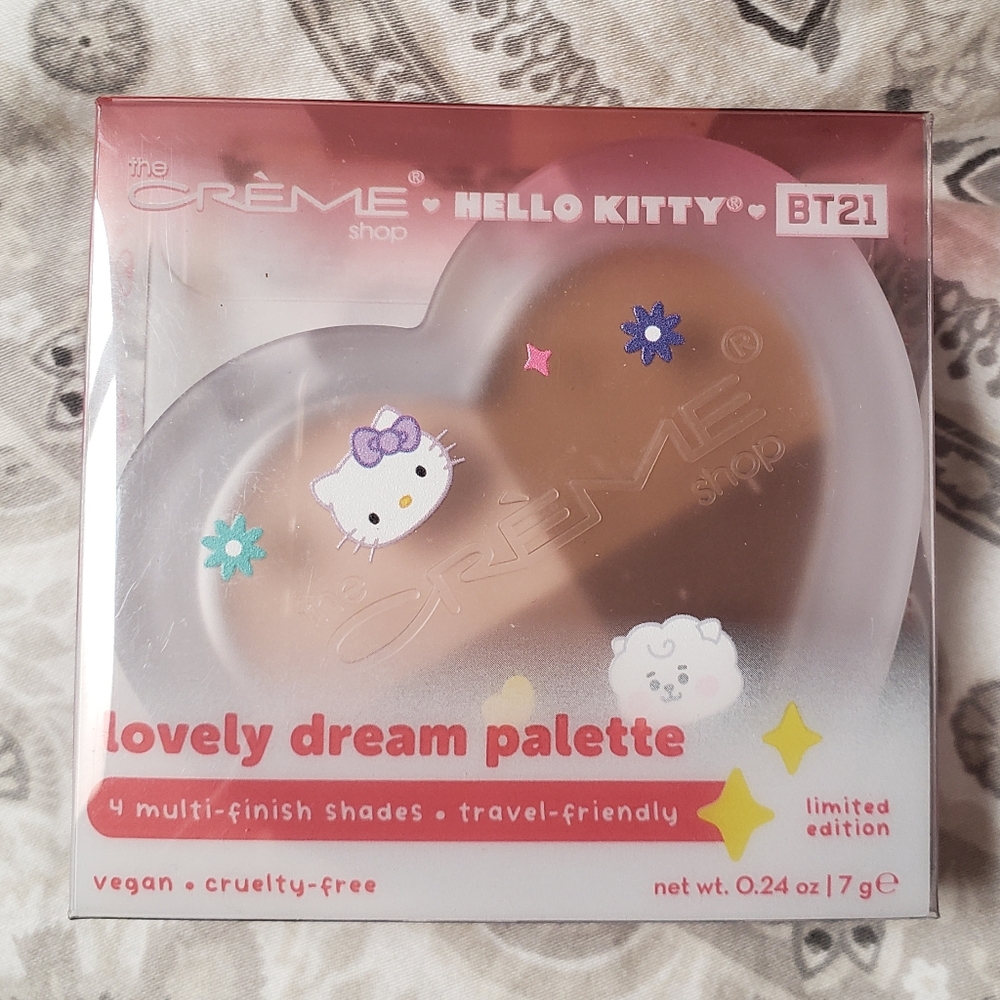 The Creme Shop x Hello Kitty x BT21 Lovely Dream Palette Limted Edition 4 Shades
